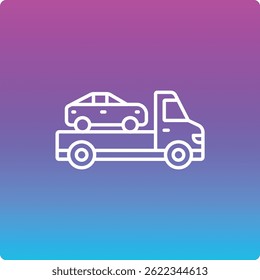 Icono de Vector de remolque de automóviles. Se puede utilizar para aplicaciones de impresión, móviles y de Web.