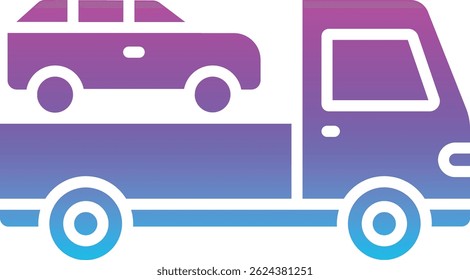 Icono de Vector de remolque de automóviles. Se puede utilizar para aplicaciones de impresión, móviles y de Web.