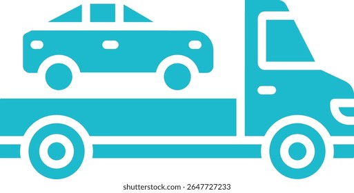 Icono de Vector de remolque de automóviles. Se puede utilizar para aplicaciones de impresión, móviles y de Web.