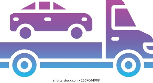 Icono de Vector de remolque de automóviles. Se puede utilizar para aplicaciones de impresión, móviles y de Web.