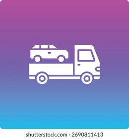 Icono de Vector de remolque de automóviles. Se puede utilizar para aplicaciones de impresión, móviles y de Web.