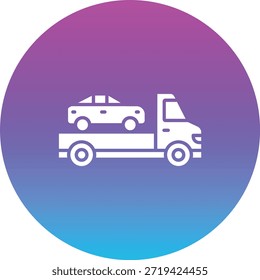 Icono de Vector de remolque de automóviles. Se puede utilizar para aplicaciones de impresión, móviles y de Web.