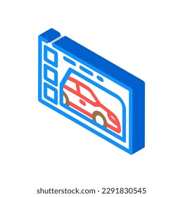 car toy child isometric icon vector. car toy child sign. isolated symbol illustration