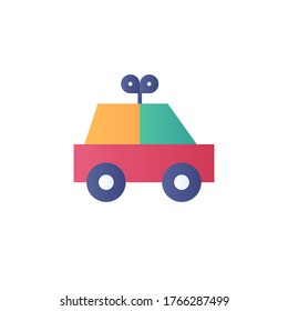 car toy icon flat style vector design full color. isolated on white background