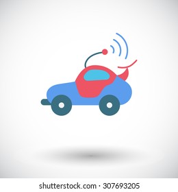 Car toy icon. Flat vector related icon for web and mobile applications. It can be used as - logo, pictogram, icon, infographic element. Vector Illustration. 