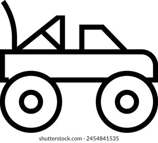car toy icon. Thin linear style design isolated on white background