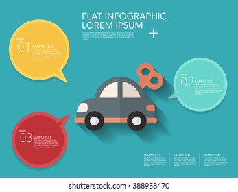 Car toy icon , Vector flat long shadow design.Children's toys  infographic,eps10