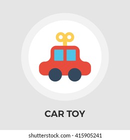 Car toy icon vector. Flat icon isolated on the white background. Editable EPS file. Vector illustration.