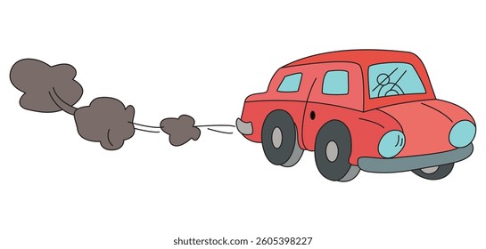 Car toy isolated on white background