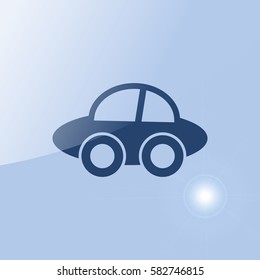 car toy kid isolated vector icon