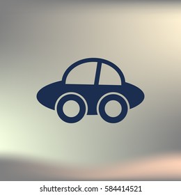 car toy kid isolated vector icon