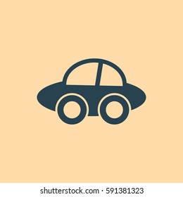 car toy kid isolated vector icon