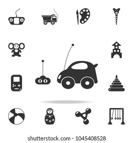 car toy with remote control icon. Detailed set of baby toys icons. Premium quality graphic design. One of the collection icons for websites, web design, mobile app on white background