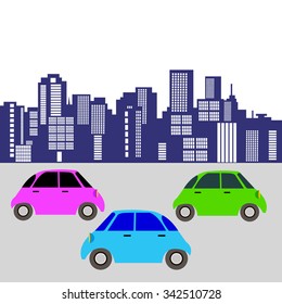car toy vector automobile auto vehicle icon cartoon illustration wheel transport city cars on the road, the car in city