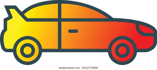 Icono vectorial de juguete de auto. Se puede usar para imprimir, móviles y aplicaciones web.