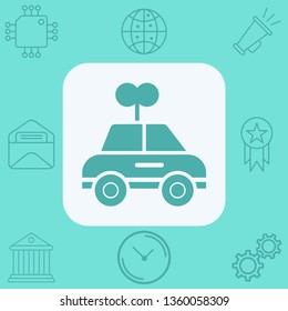 Car toy vector icon sign symbol