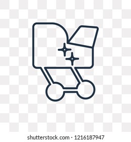 Car toy vector outline icon isolated on transparent background, high quality linear Car toy transparency concept can be used web and mobile