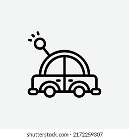  car toys icon, isolated games outline icon in light grey background, perfect for website, blog, logo, graphic design, social media, UI, mobile app