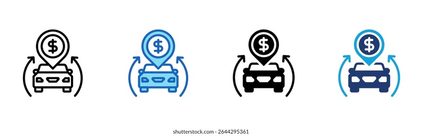 Auto Trade Symbol Multi Style Vektorgrafik