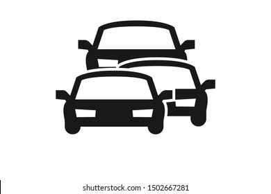 Car traffic jam icon vector isolated 