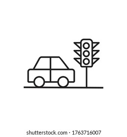 car traffic light icon vector sign symbol