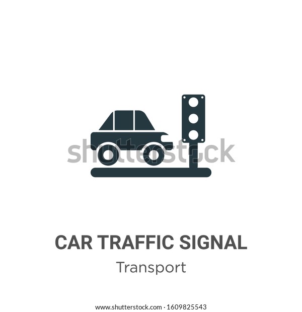 Car\
traffic signal glyph icon vector on white background. Flat vector\
car traffic signal icon symbol sign from modern transport\
collection for mobile concept and web apps\
design.