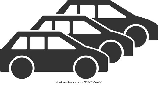 Car traffic vector illustration. Flat illustration iconic design of car traffic, isolated on a white background.