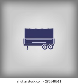 Car trailer icon