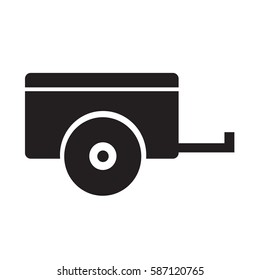 Car trailer icon