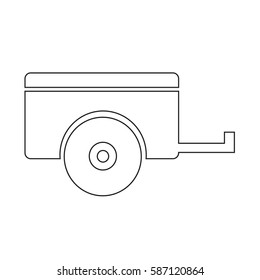 Car trailer icon