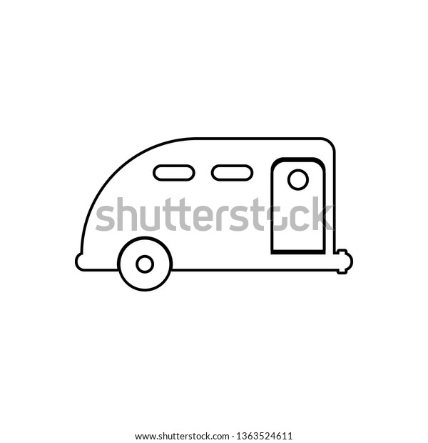 car trailer icon. Element of transport\
for mobile concept and web apps icon. Outline, thin line icon for\
website design and development, app\
development