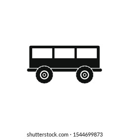 Car trailer Icon. Flat Style vector EPS.
