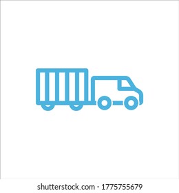 car with trailer icon flat vector logo design trendy illustration signage symbol graphic simple