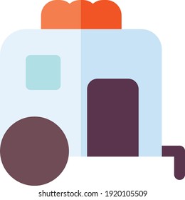 Car trailer icon. Side view.