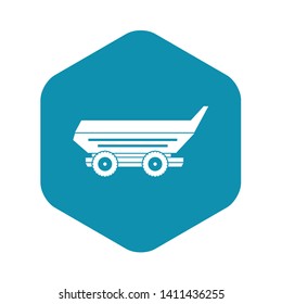 Car trailer icon in simple style isolated vector illustration