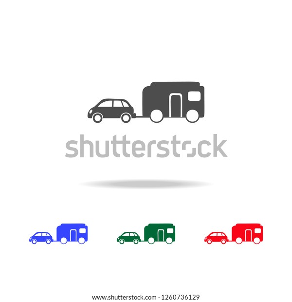 Car with trailer  icons. Elements of\
transport element in multi colored icons. Premium quality graphic\
design icon. Simple icon for websites, web\
design