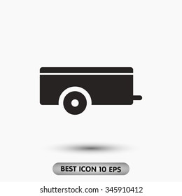 Car Trailer  Vector Icon 10 EPS