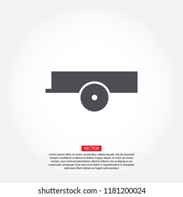 Car trailer Vector icon