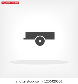 Car trailer Vector icon
