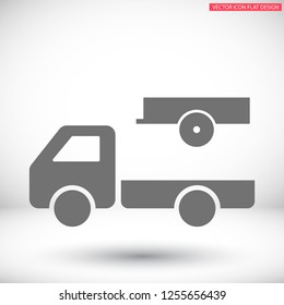 Car trailer Vector icon