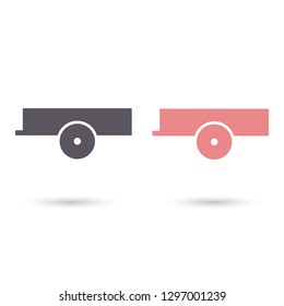 Car trailer Vector icon