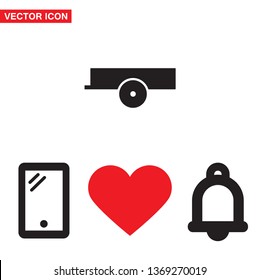 Car trailer Vector icon