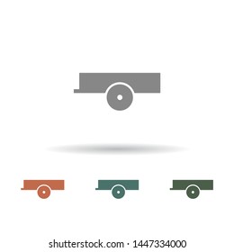 Car trailer Vector icon . Lorem Ipsum Illustration design