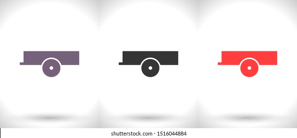 Car trailer Vector icon . Lorem Ipsum Illustration design