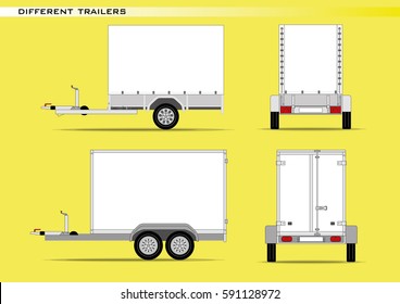 car trailer vector illustration