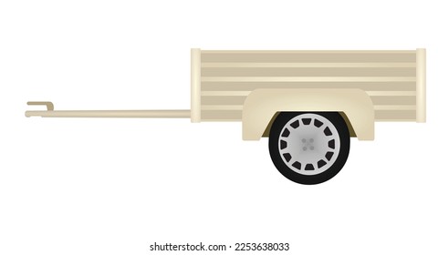 Car trailer vehicle. vector illustration