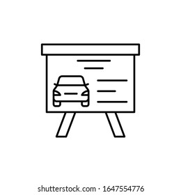 Car, Training, Driver Icon. Simple Line, Outline Vector Elements Of Driving School Icons For Ui And Ux, Website Or Mobile Application