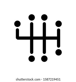 car transmission icon with line style
