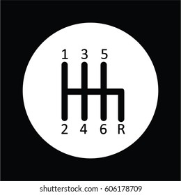car transmission icon vector flat