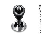Car transmission isolated on white photo-realistic vector illustration